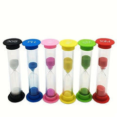 6pcs, Toy Hourglass - 6 - Color Classroom Game Clock Timer - Anti - Drop & Fun! - Nimall