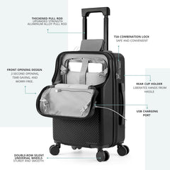 TERE 20" Carry On Luggage Travel Trolley Bag Suitcase