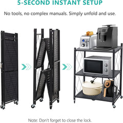 Foldable Storage Shelf,  Required Metal Storage Shelves on Wheels