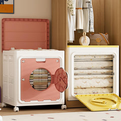 Foldable Toy Storage Box with Wheels