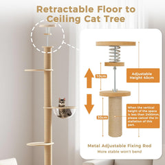 Cat Tree for Indoor Cats, 5 Level Cat Climbing Tower