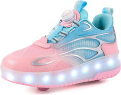 Kid Roller Skates Shoes Shoes with Wheels LED Light