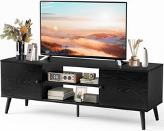 TV Stand for 55 60 inch TV, Modern Mid Century Entertainment Center with Storage
