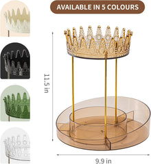 360° Rotating Crown Jewelry Organizer