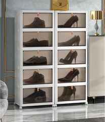 Cabinet Storage Containers for Home Living Room Office Closet (5-Tier)