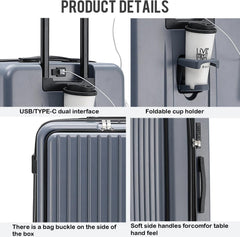 Winsoyya Suitcase Trolley Carry on Hand Cabin Luggage