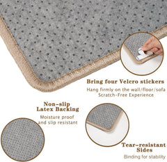 Sisal Cat Scratcher Mat with Adhesive Hook Loop Tape