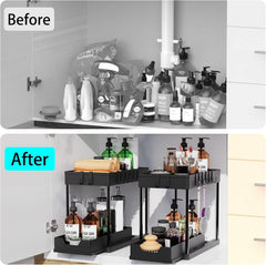 Under Sink Shelf Organizers and Storage Rack