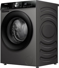 Hisense WD3S1043BT 10/6kg Fully Automatic Washer & Dryer with Invertor Motor,1400 RPM, Steam Refresh & Allergy Care Program, Drum Clean, Pause & Ad Function, Drum Clean, Titanium Grey