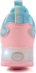 Kid Roller Skates Shoes Shoes with Wheels LED Light