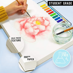 Watercolour Paper A4 Pad, 32 Sheets Water Colour Paper 300gsm