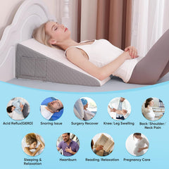 Mylindde Wedge Pillow for Sleeping, 26cm Elevated Support Bed Wedge Pillow