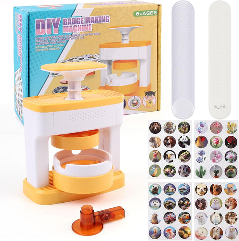 UIOK Badge Making Machine, 55mm Badge Making Machine Button Making Machine with 48 Button Kits, Custom Badge Maker Machine DIY Badge Maker Kit