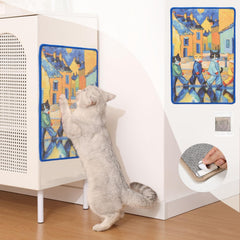Sisal Cat Scratcher Mat with Adhesive Hook Loop Tape