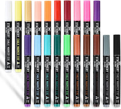 Dry Wipe Erase Chalk Markers Pack of 20 Colours