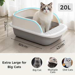 Cat Litter Box, With Cat Litter Shovel Cat Sandbox Cat Toilet