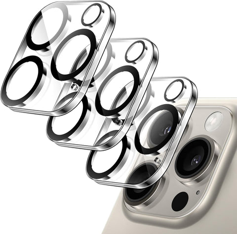 JETech Camera Lens Protector for iPhone 15 Pro 6.1-Inch and iPhone 15 Pro Max 6.7-Inch, 9H Tempered Glass, Anti-Scratch, Case Friendly, Does Not Affect Night Shots, HD Clear, 3-Pack