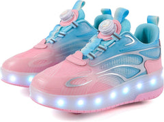 Kid Roller Skates Shoes Shoes with Wheels LED Light