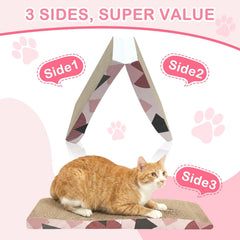 Cat Scratching Board, Foldable Extra Long with Catnip