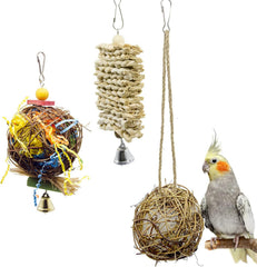 3 pcs Bird chew Toys,Parrot Cage Accessories Toys