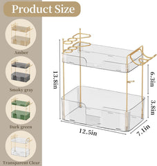 Bathroom Counter Organizer with Hair Dryer Holder