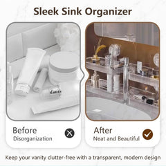 Faucet Caddy Organizer with U-Shaped Cutout