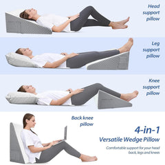 Mylindde Wedge Pillow for Sleeping, 26cm Elevated Support Bed Wedge Pillow