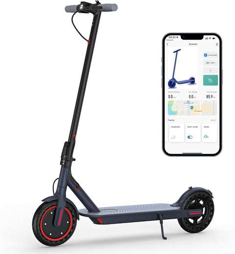 Electric Scooter for Adults, 8.5"/10" Tires, 19/22Mph, 350W/500W Motor, 21-28 Miles Range, Folding E-Scooter with Dual Suspension,APP(V1/SPRO/MAX)