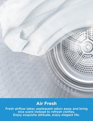 Midea 8KG Smart Front Load Condenser Dryer With Lunar Dial, 14 Wash Programs, Inverter Motor & Wrinkle Prevent, Sensor Dryer, Stronger Sanitization, Anti Crease & Quick Dry White - MD200C80W/W-GCC