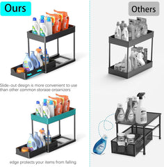 Under Sink Shelf Organizers and Storage Rack