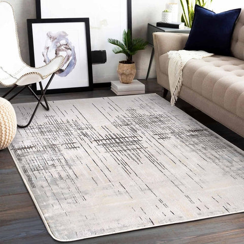 Leesentec Carpets & Rugs Modern Abstract Area Rugs Living Room Soft Short Pile Rug Non-slip Grey Large Luxury Carpet Living Room Bedroom Floor Mat Home Decor (120 * 160 cm, Beige Grey)