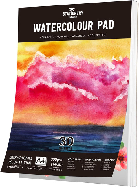 Watercolour Paper A4 300 g, 30 Sheets