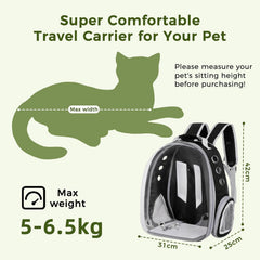 Cat Carrier Bubble Bag, Transparent Breathable Capsule Backpack