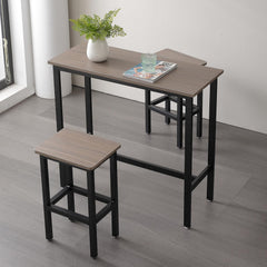 Dining & Bar Table Set, Industrial Style with Stools