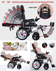 Lightweight Foldable Power Electric Wheelchair with Headrest
