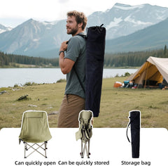 Ultralight Folding Portable Camping Chair with Built-in Headrest