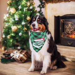 2 Pcs Dog Christmas Bandana and Dog Hat