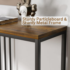 Modern Console Table, Narrow & Long Sofa Table with a Stable Steel Frame