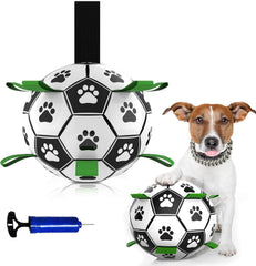 Dog Football Toy,Dog Soccer Ball with Grab Tabs, Dog Water Toy,Dog Interactive Toy Balls