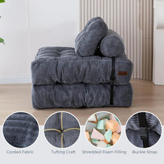 Folding Sofa Bed - Convertible Sleeper Chair with Pillow