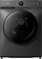 MIDEA 10/7 KG Smart Washer Dryer with BLDC Inverter Motor, 1400 RPM, Fully Automatic Front Load Washing & Drying Combo Wi-Fi Machine, 16 Programs-Allergy/Steam Care/Auto Clean, Titanium, MF200D100WBT
