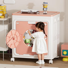 Foldable Toy Storage Box with Wheels