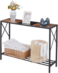 106cm Console Table, sofa table Narrow Sofa Table for Entryway, Industrial Side Table for Hallway, Living Room, Bedroom, Sturdy and Stable, Easy to Assemble, K106