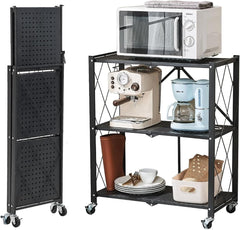 Foldable Storage Shelf,  Required Metal Storage Shelves on Wheels
