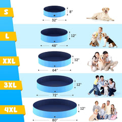 160 * 30cm Dog Pool, Foldable pet Bath Tub