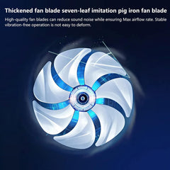 Low Noise Inline Duct Booster Exhaust Fan, 4/7/8 Inch Extractor Ventilator for Home Kitchen Bathroom Warehouse Restaurant Garage Ventilation (7 Inch Black)