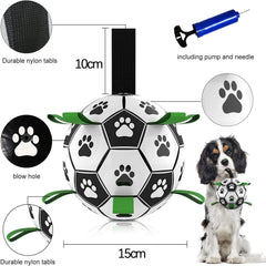 Dog Football Toy,Dog Soccer Ball with Grab Tabs, Dog Water Toy,Dog Interactive Toy Balls