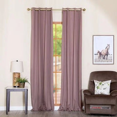 Plain Satin Door Curtain Set Of 2 Assorted 140X240 Cm