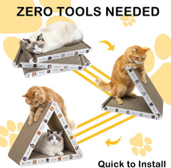 Cat Scratching Board, 3Pcs Assemblable with Catnip