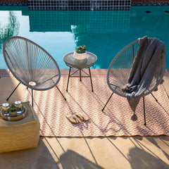 Gray PE Rattan Balcony Table & Chair Set 90 × 72 × 39 cm